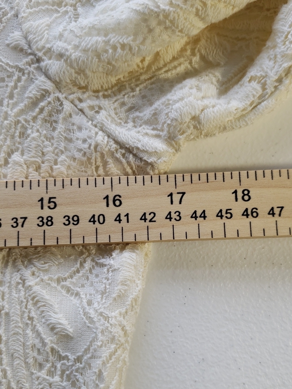 Free People Shake It Up Mini Dress Small Cream Ivory Crochet Lace Boho Wedding - Picture 10 of 15